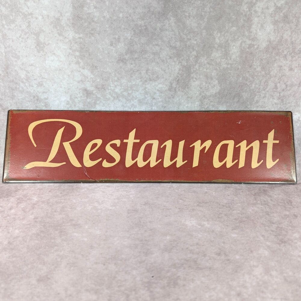Rustic Restaurant Metal Sign Wall Decor Plaque Kitchen Diner Bar Bistro Cafe